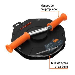 Alternative view of Destapacaños de 4.5 m tipo barreno con manivela, TRUPER
