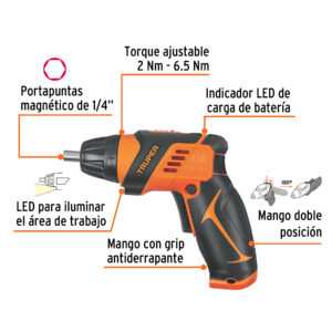 Destornillador 3.6V, 2 posiciones, PRO - Imagen 3
