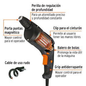 Alternative view of Destornillador para panel de yeso 540W, TRUPER INDUSTRIAL