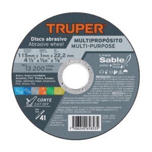 Disco abrasivo de corte preciso multimat 4-1/2' x 1mm TRUPER
