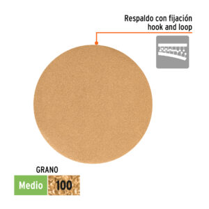 Alternative view of Paquete con 5 discos de lija 6' grano 100, ciegos, TRUPER