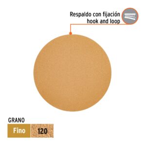 Alternative view of Paquete con 5 discos de lija 6' grano 120, ciegos, TRUPER