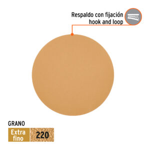 Alternative view of Paquete con 5 discos de lija 6' grano 220, ciegos, TRUPER