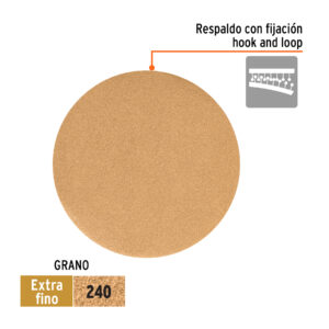 Alternative view of Paquete con 5 discos de lija 6' grano 240, ciegos, TRUPER