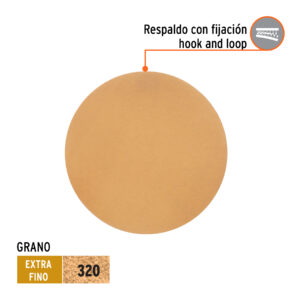 Alternative view of Paquete con 5 discos de lija 6' grano 320, ciegos, TRUPER