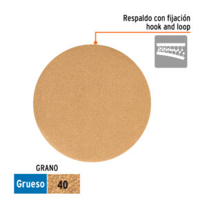 Alternative view of Paquete con 5 discos de lija 6' grano 40, ciegos, TRUPER