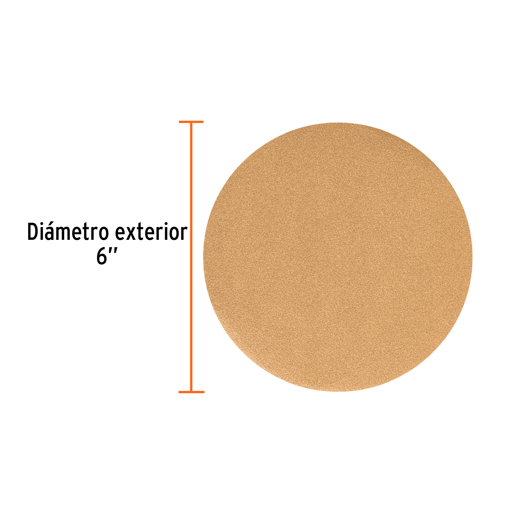 Paquete con 5 discos de lija 6' grano 40, ciegos, TRUPER - Imagen 3