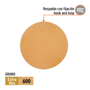 Alternative view of Paquete con 5 discos de lija 6' grano 600, ciegos, TRUPER