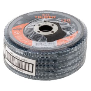 Disco laminado 4', grano 120 centro 5/8', fibra, TRUPER - Imagen 4