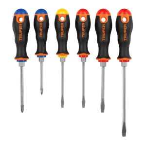 Juego de 6 desarmadores mango Comfort Grip, TRUPER