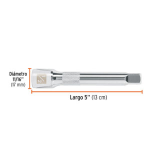Extensión para matraca, cuadro 1/2', largo 5', TRUPER - Imagen 3