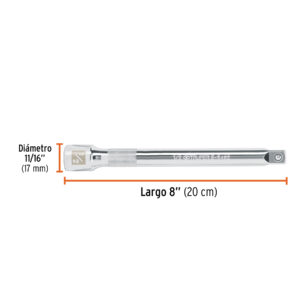 Extensión para matraca, cuadro 1/2', largo 8', TRUPER - Imagen 3