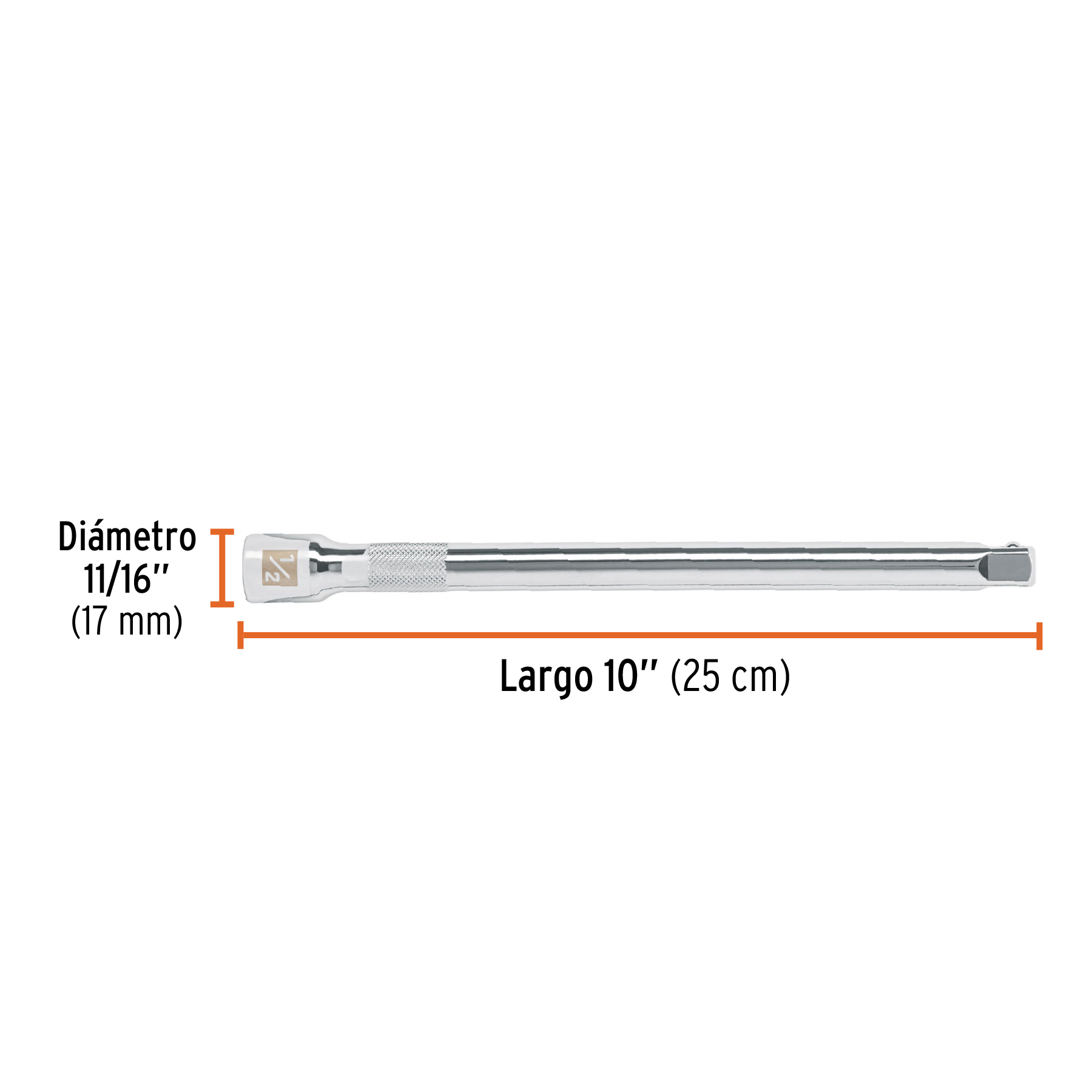 Extensión para matraca, cuadro 1/2', largo 10', TRUPER - Imagen 3