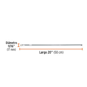 Extensión para matraca, cuadro 1/2', largo 20', TRUPER - Imagen 3