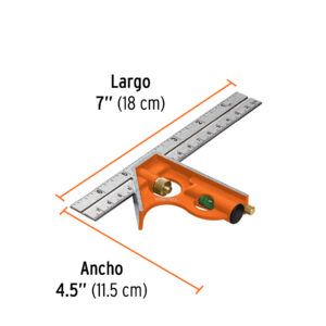 Escuadra 7' de combinación con punzón para marcar, TRUPER - Imagen 3