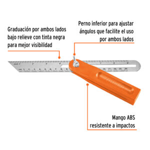 Alternative view of Escuadra falsa d/acero inoxidable 19cm / 6' con mango de ABS