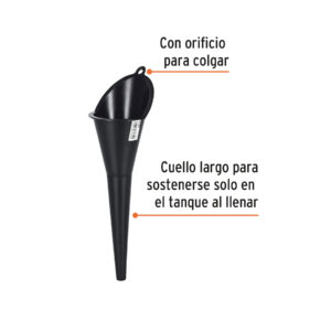 Alternative view of Embudo plástico 250 ml, cuello rígido, TRUPER
