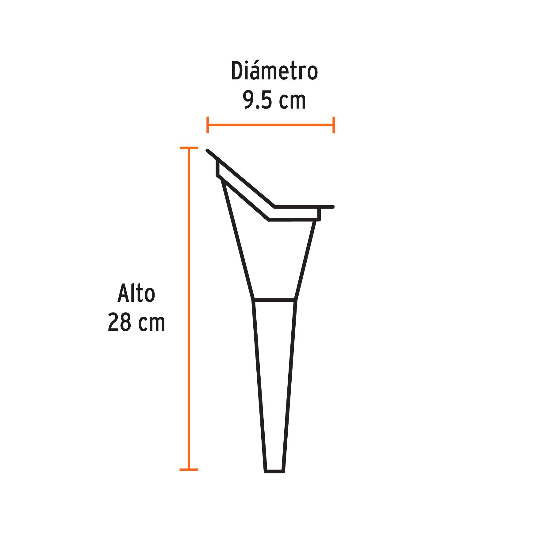 Embudo plástico 250 ml, cuello rígido, TRUPER - Imagen 3
