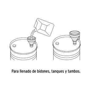 Embudo plástico 500 ml, cuello flexible con filtro, TRUPER - Imagen 4