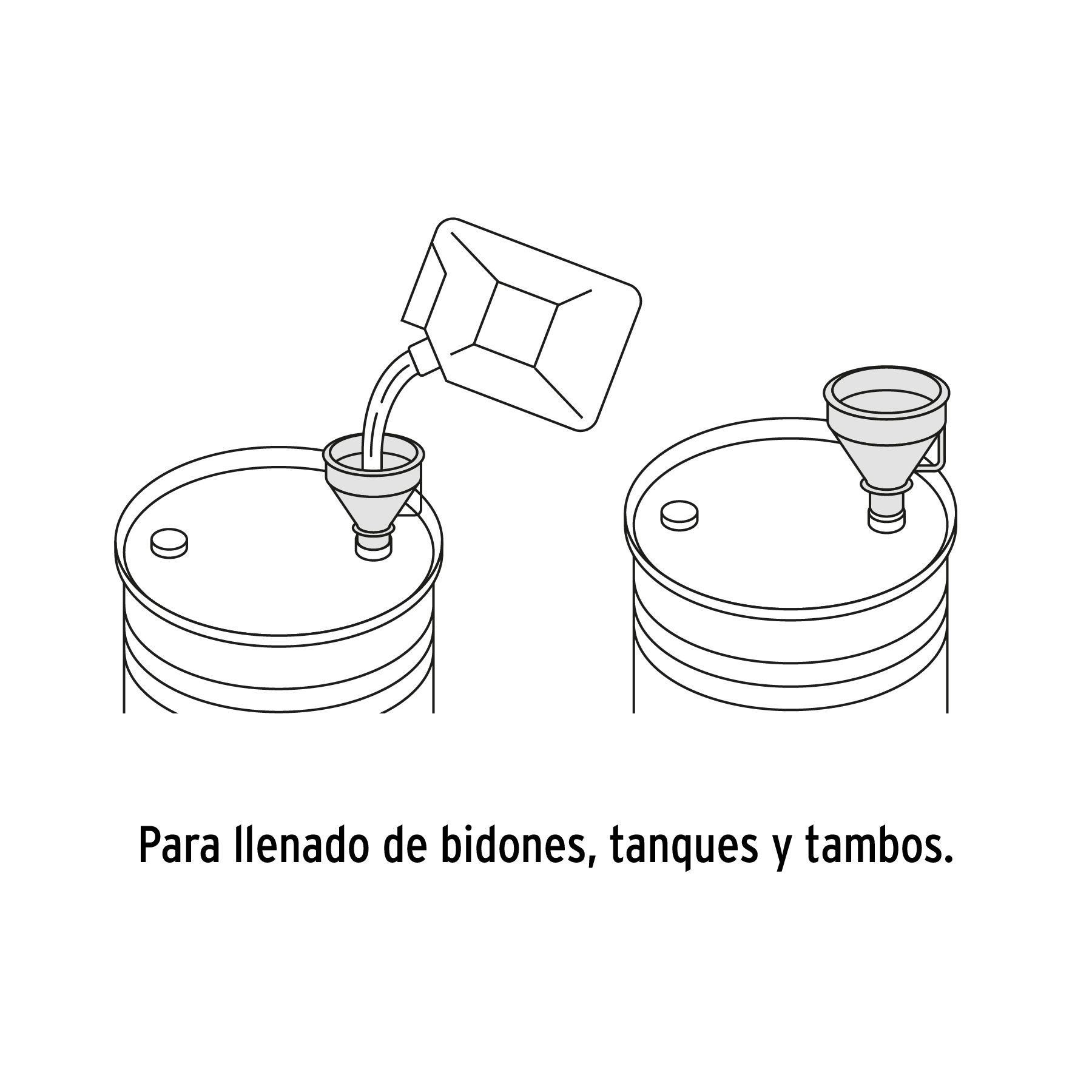 Embudo plástico 500 ml, cuello flexible con filtro, TRUPER - Imagen 4