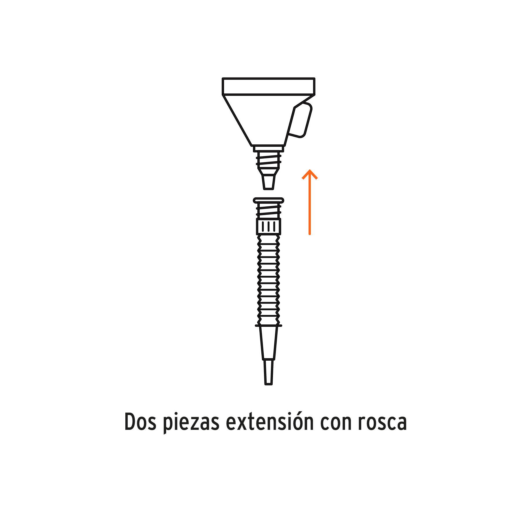 Embudo plástico 500 ml, cuello flexible con filtro, TRUPER - Imagen 5