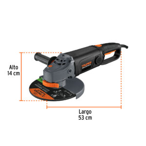 Alternative view of Esmeriladora angular 9', 2100W, TRUPER INDUSTRIAL