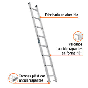 Alternative view of Escalera recta, tipo III, 8 peldaños, TRUPER