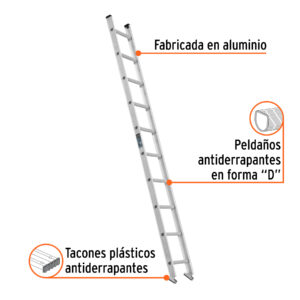 Alternative view of Escalera recta, tipo III, 10 peldaños, TRUPER