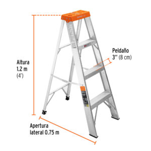 Escalera de tijera tipo II 3 peldaños, TRUPER - Imagen 3