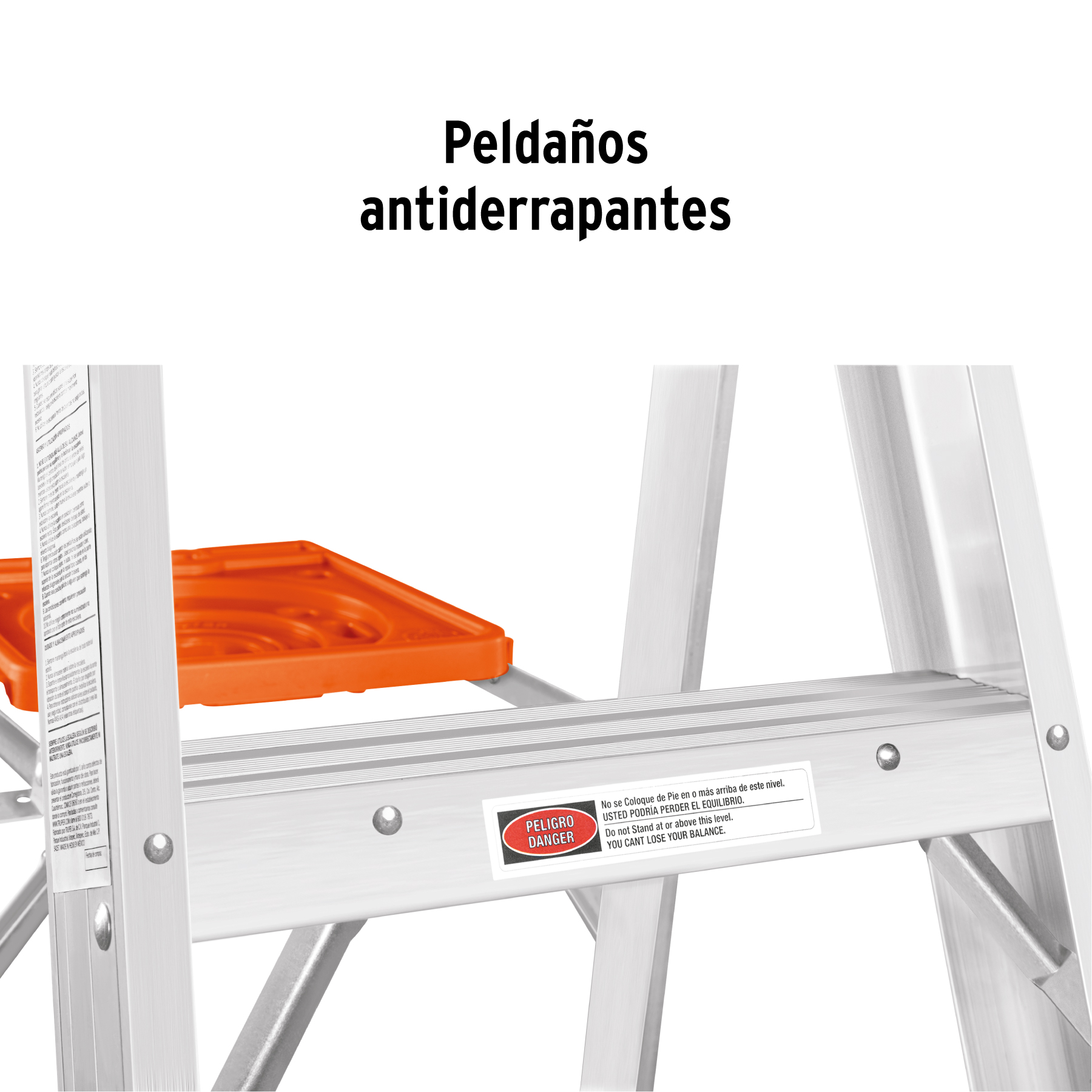 Escalera de tijera tipo II 9 peldaños y bandeja, TRUPER - Imagen 7