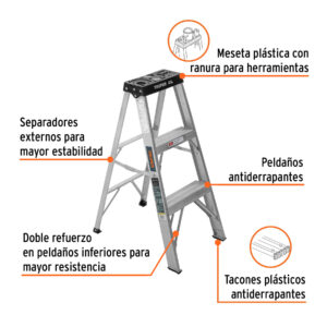 Alternative view of Escalera de tijera tipo III 2 escalones, TRUPER