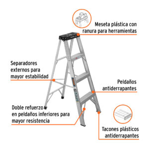 Alternative view of Escalera de tijera tipo III 3 escalones, TRUPER