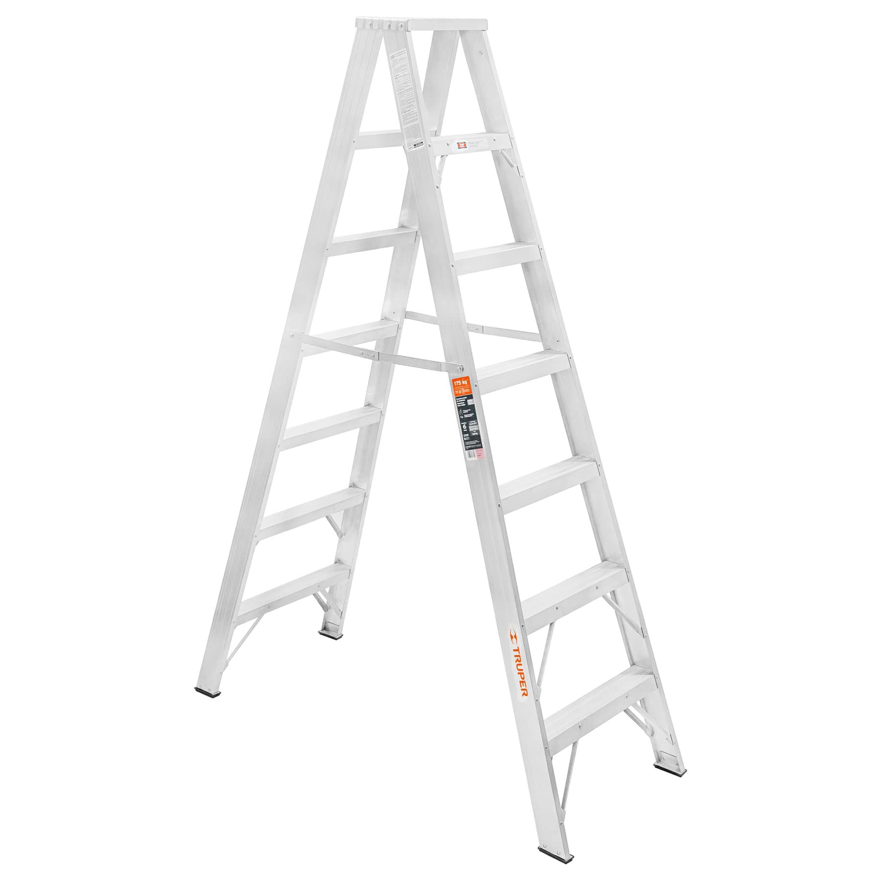 Escalera de tijera doble, tipo ll, 6 escalones, TRUPER