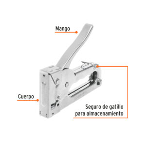 Alternative view of Engrapadora tipo pistola para ¼' y 5/16', con 200 grapas