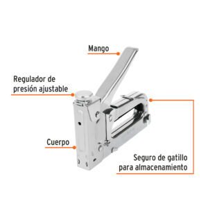 Alternative view of Engrapadora tipo pistola para ¼',5/16', 3/8', con 200 grapas