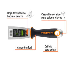 Alternative view of Espátula flexible 2' acero inoxidable, Comfort Grip, EXPERT