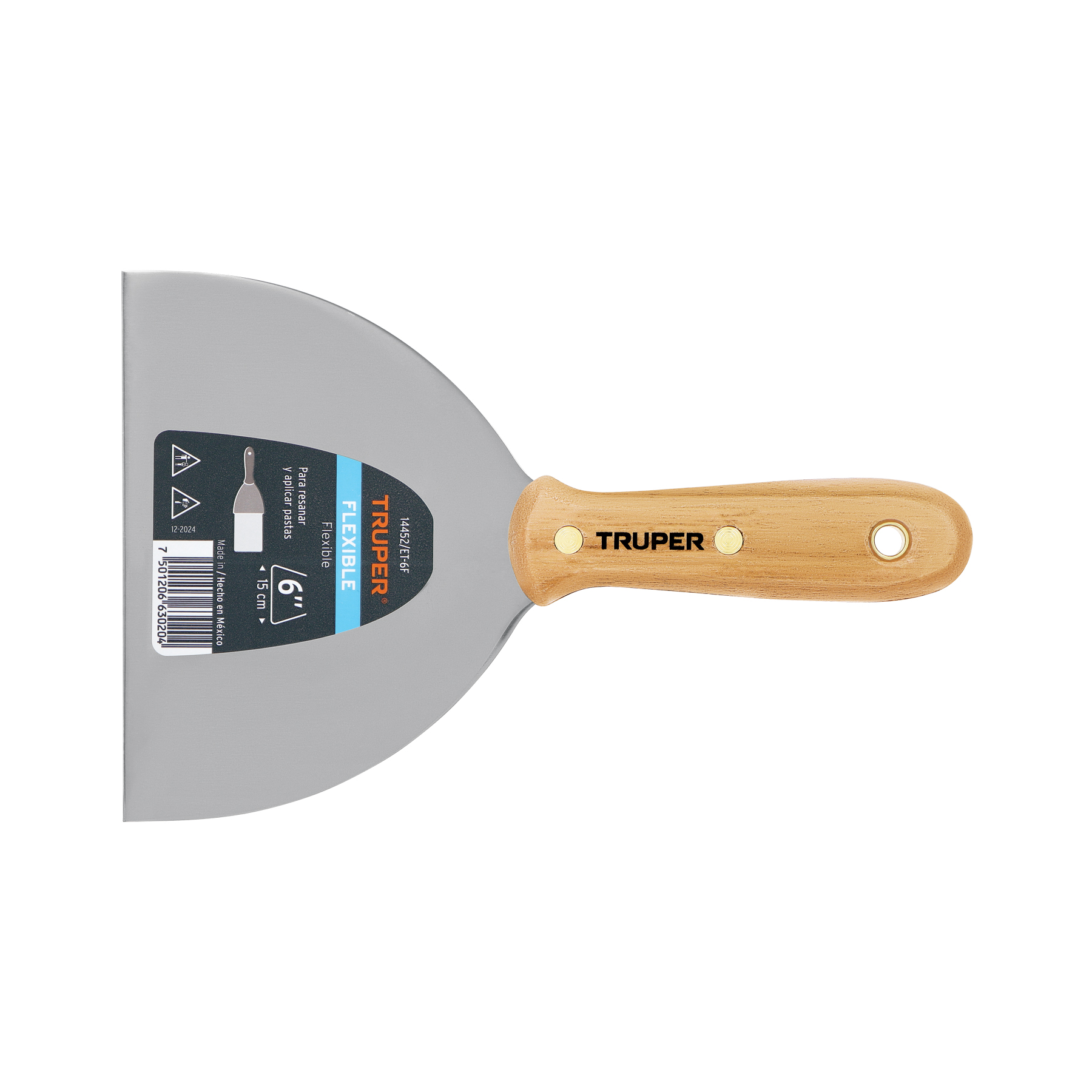 Espátula flexible 6' con mango de madera, TRUPER