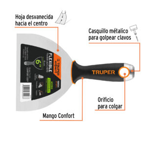 Alternative view of Espátula flexible 6' acero inoxidable, Comfort Grip, EXPERT