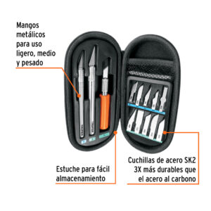 Alternative view of Juego de exactos profesional con 13 cuchillas,estuche,TRUPER