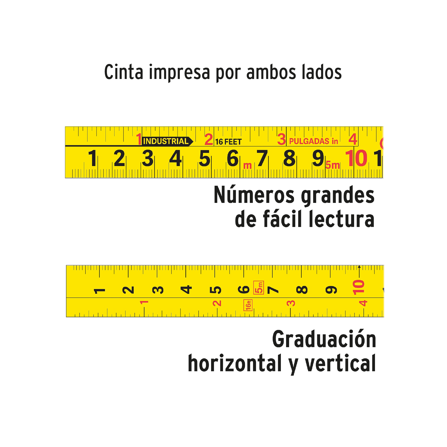Flexómetro Auto-Lock contra impactos 3 m cinta 16 mm, TRUPER - Imagen 4