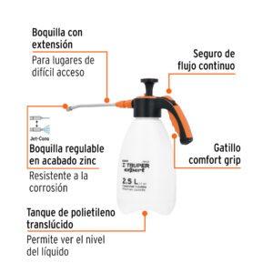 Alternative view of Fumigador doméstico de 2.5 litros, mango ergonómico, EXPERT