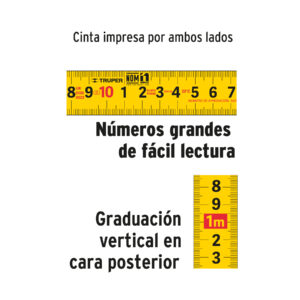 Flexómetro contra impactos 3 m cinta 13 mm grad. métrica - Imagen 4