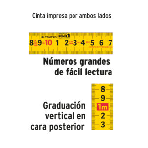 Flexómetro contra impactos 5 m cinta 19 mm grad. métrica - Imagen 4