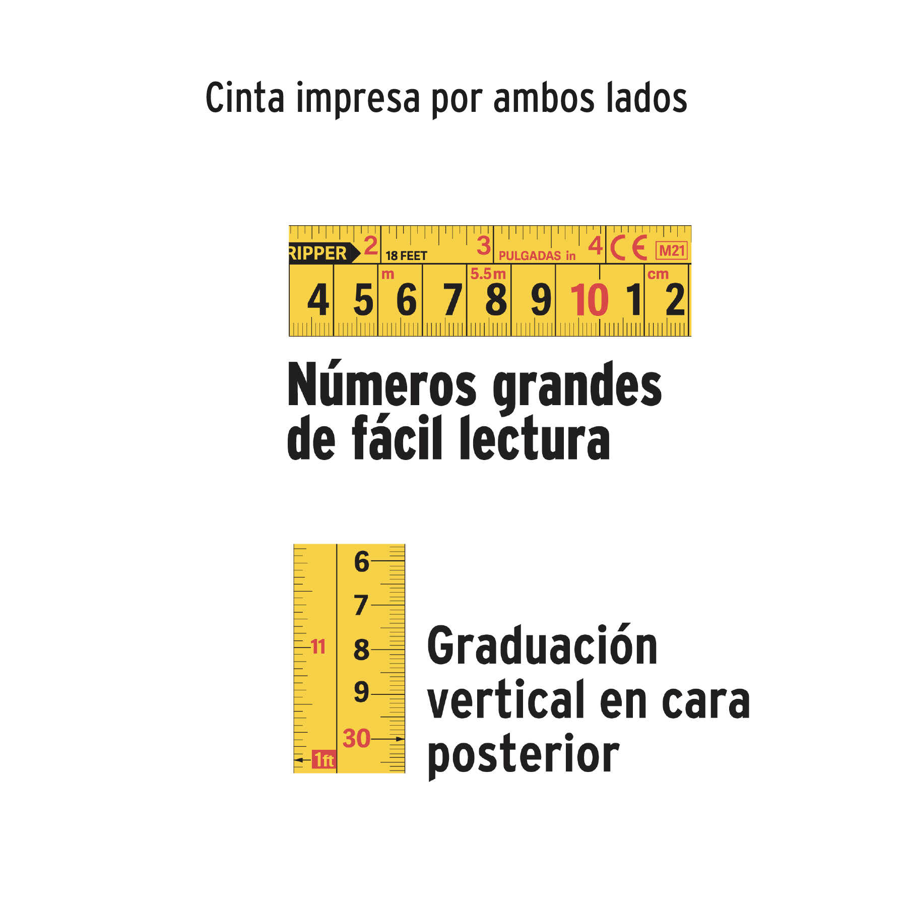 Flexómetro industrial contra impactos 8 m cinta 25 mm - Imagen 4