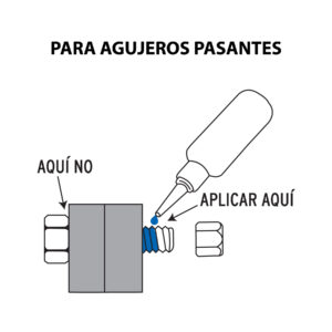 Alternative view of Fijador de roscas, removible, 10 ml, azul, TRUPER