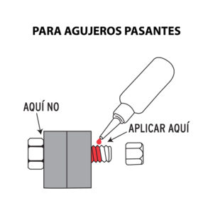 Alternative view of Fijador de roscas, permanente, 10 ml, rojo, TRUPER