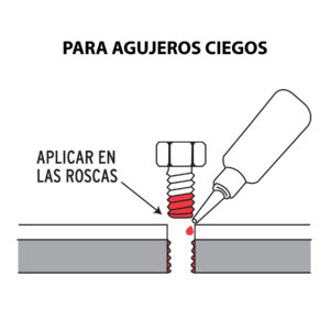 Fijador de roscas, permanente, 10 ml, rojo, TRUPER - Imagen 3