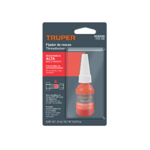 Fijador de roscas, permanente, 10 ml, rojo, TRUPER - Imagen 4