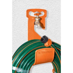Gancho plástico naranja para manguera de jardín, TRUPER - Imagen 4