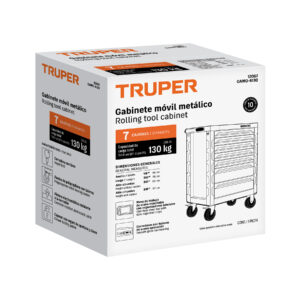 Gabinete metálico móvil, 6 cajones, capacidad 130 kg, TRUPER - Imagen 4